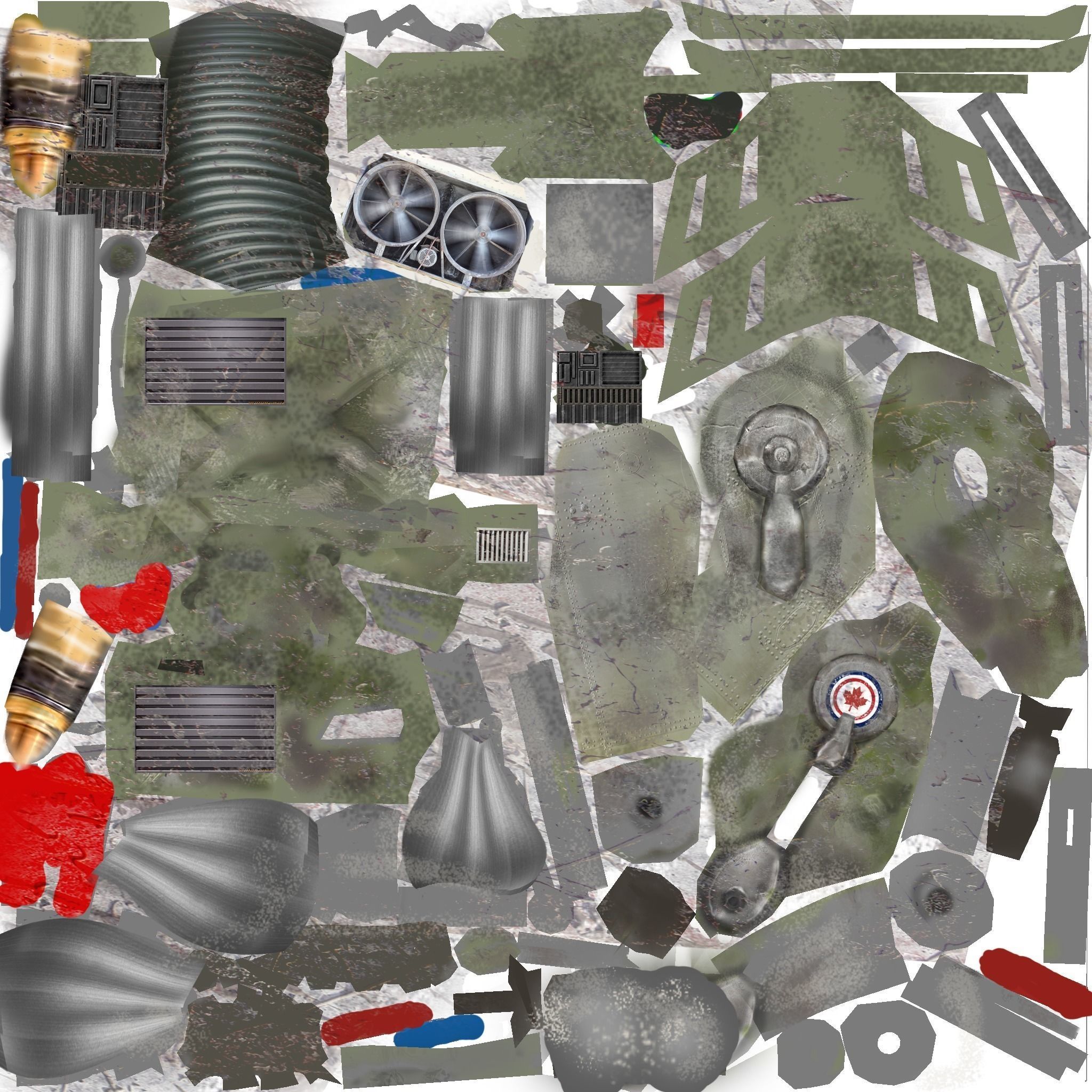 DOG 51  Military Robot  Free low-poly 3D model_8