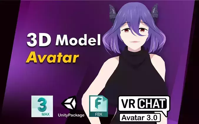 Vermeil in gold VRChat Avatar PC  3D model
