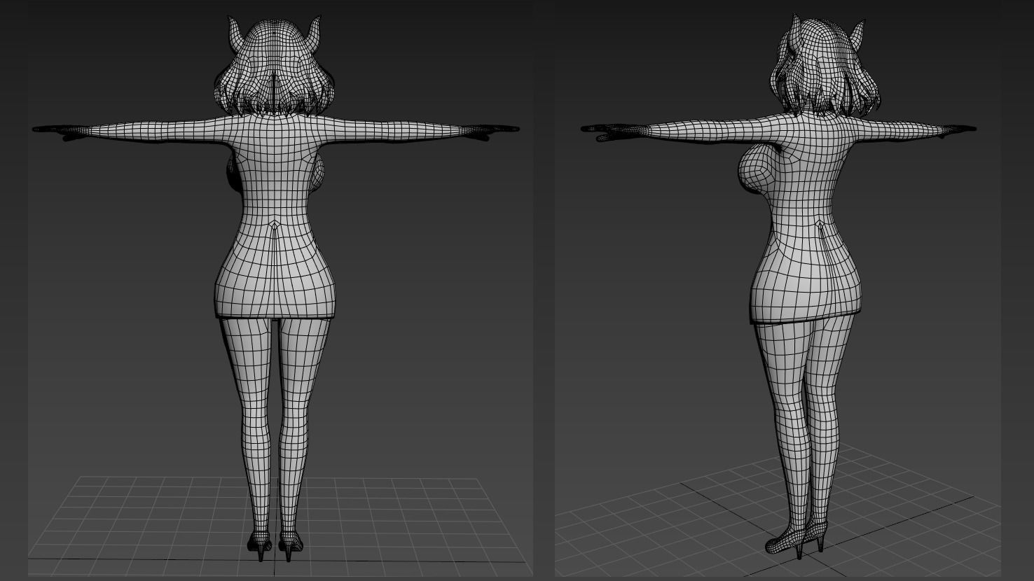 Vermeil in gold VRChat Avatar PC  3D model_3