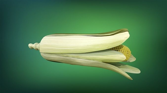 Corn - Mazorca Low-poly 3D model 3