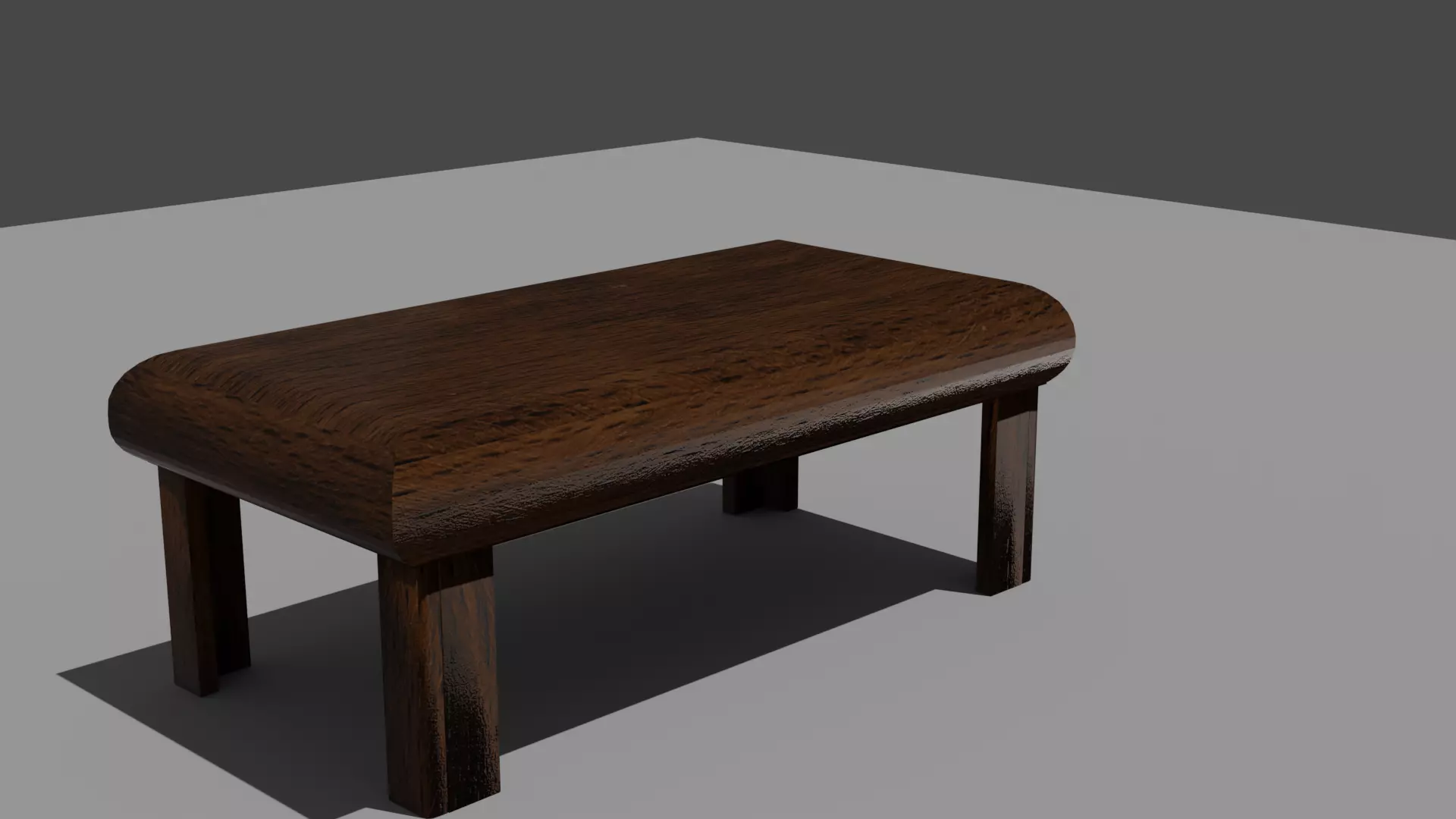 Simple coffee table Free low-poly 3D model_0