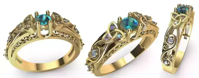 Triquette Celtic Ring