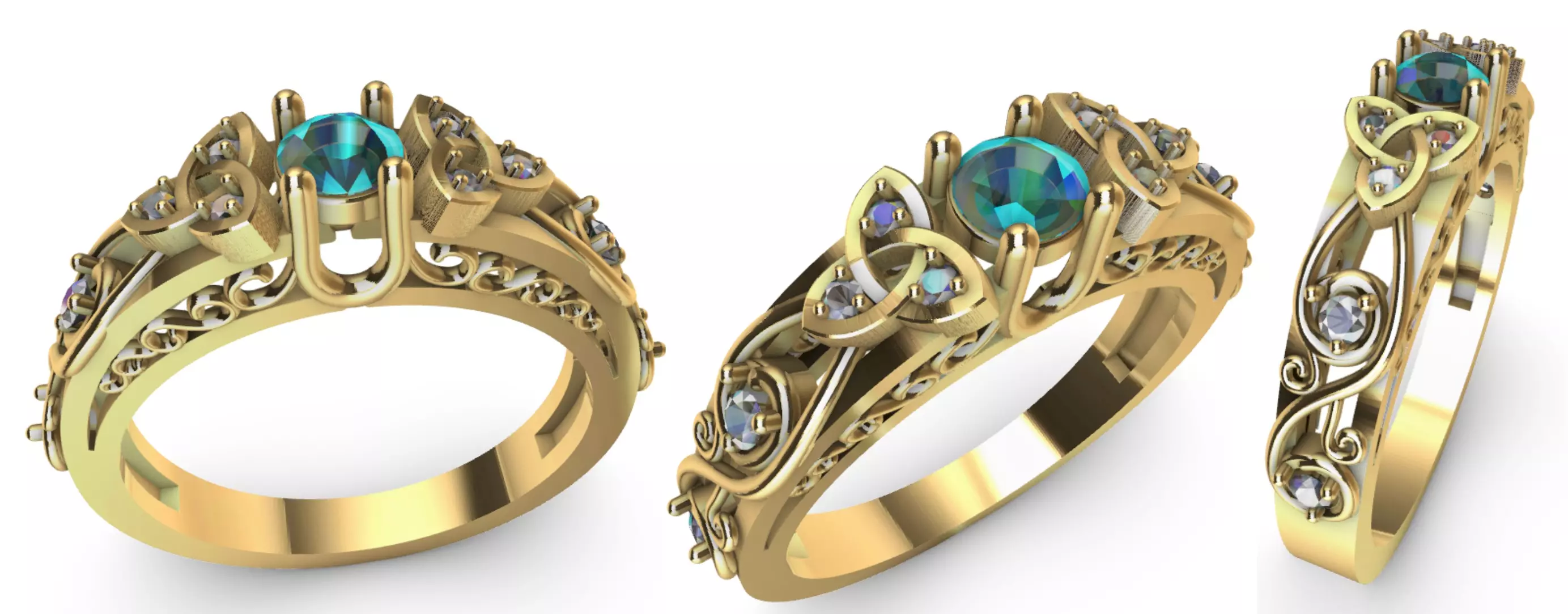 Triquette Celtic Ring 3D print model