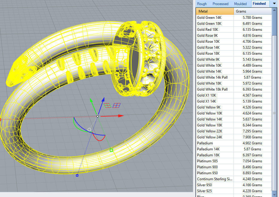 Nail ring with diamonds Most Sizes 3D print model_4