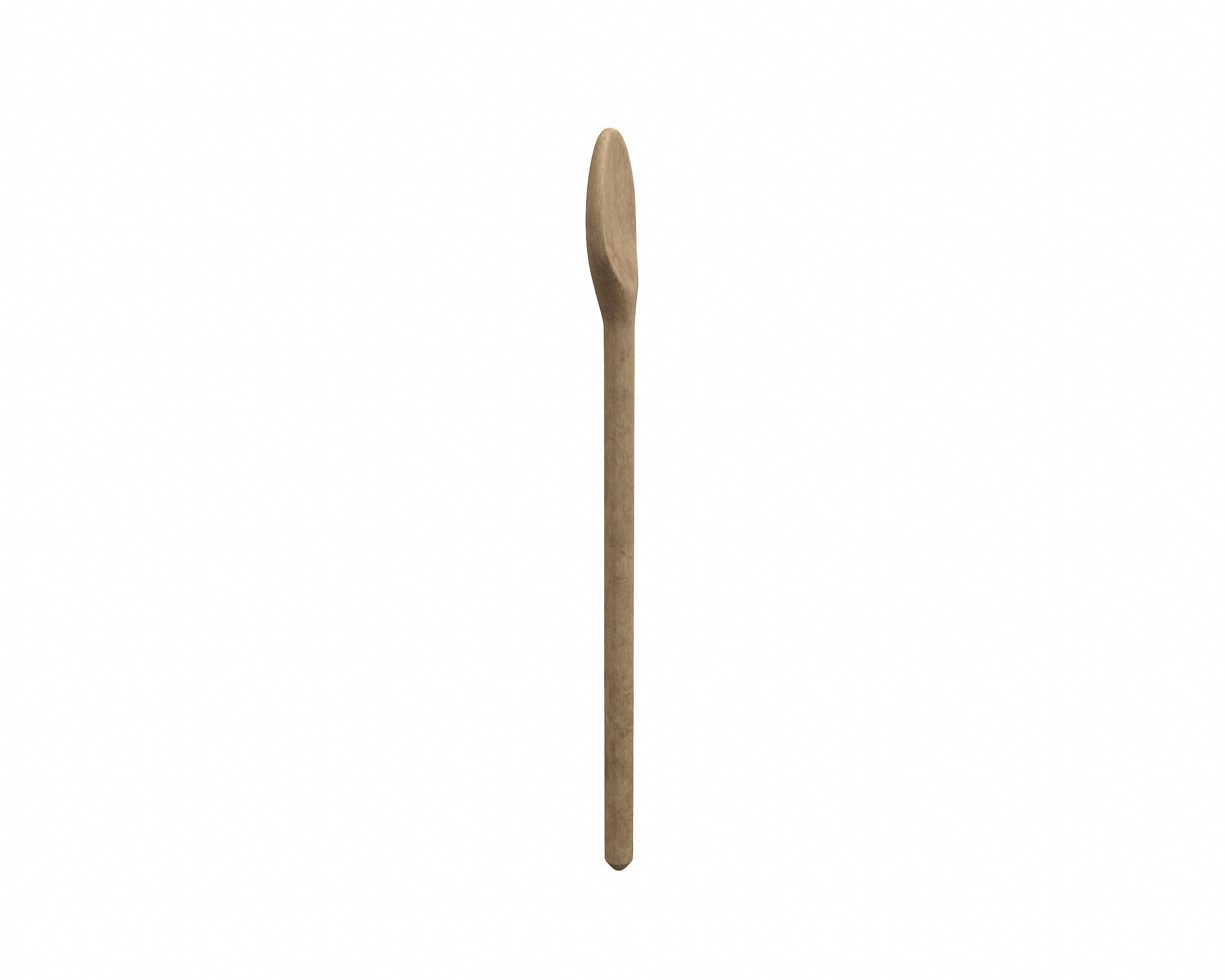 Wooden Spoon 2 3D model_2