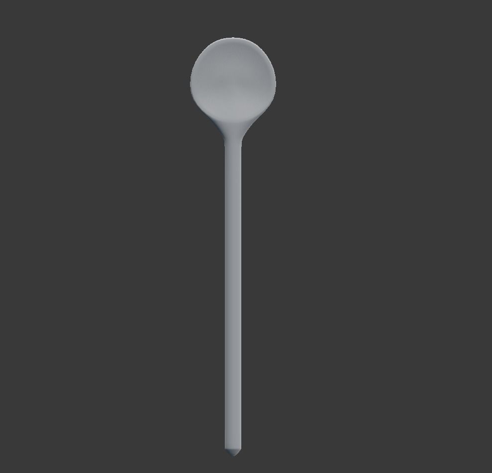 Wooden Spoon 2 3D model_4