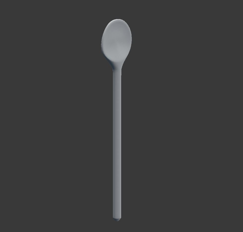 Wooden Spoon 2 3D model_5