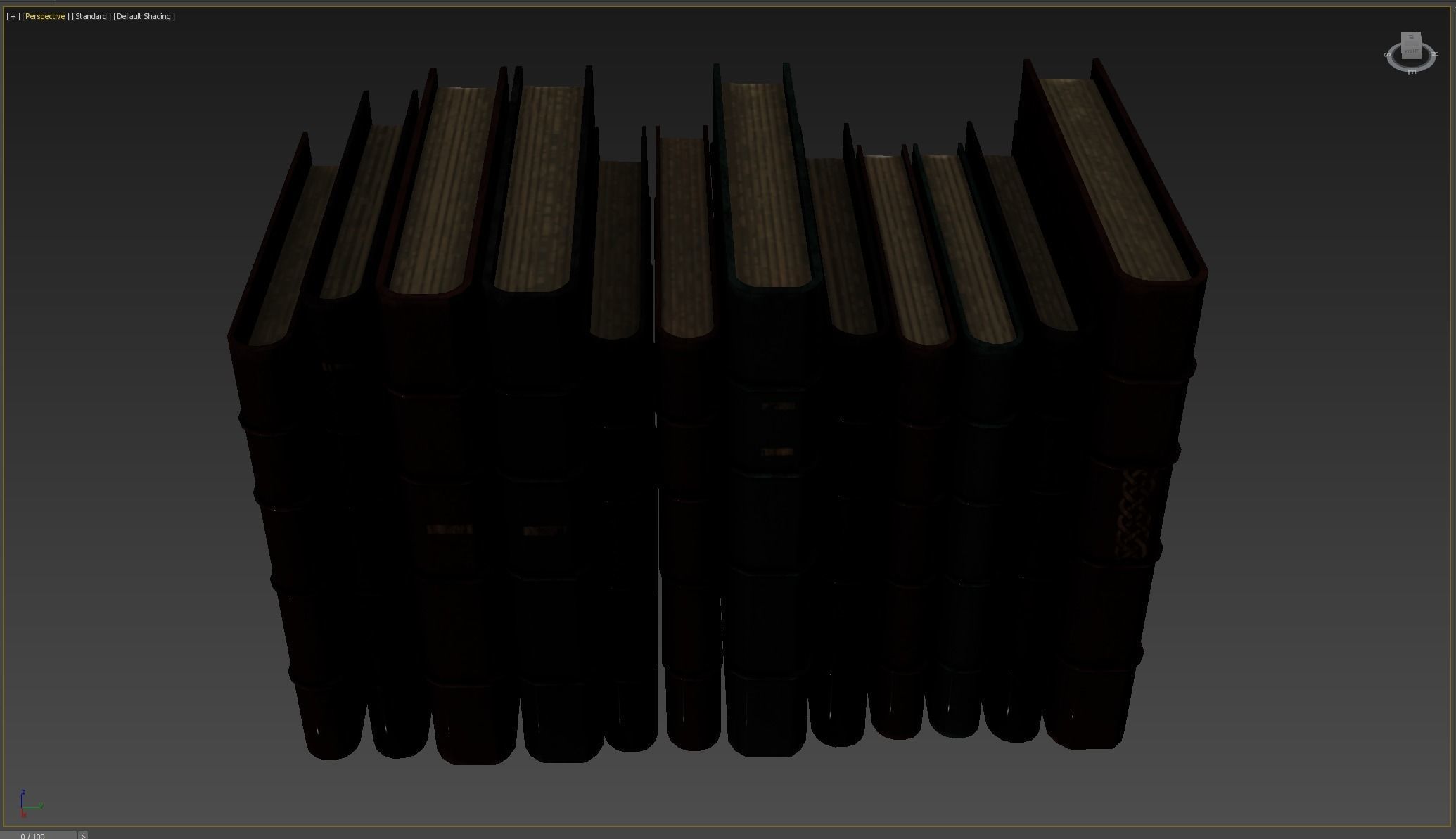 Medieval Book Low-poly 3D model_9