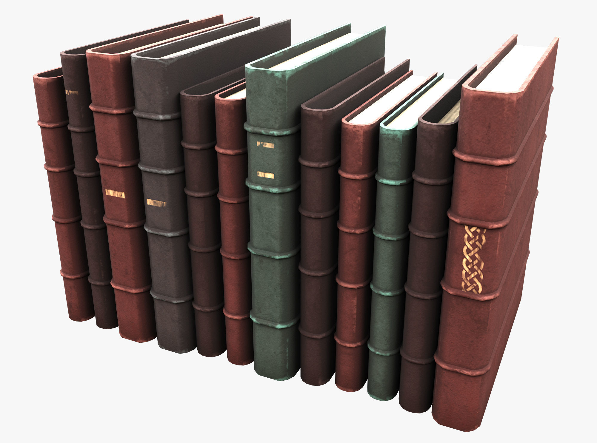 Medieval Book Low-poly 3D model_2