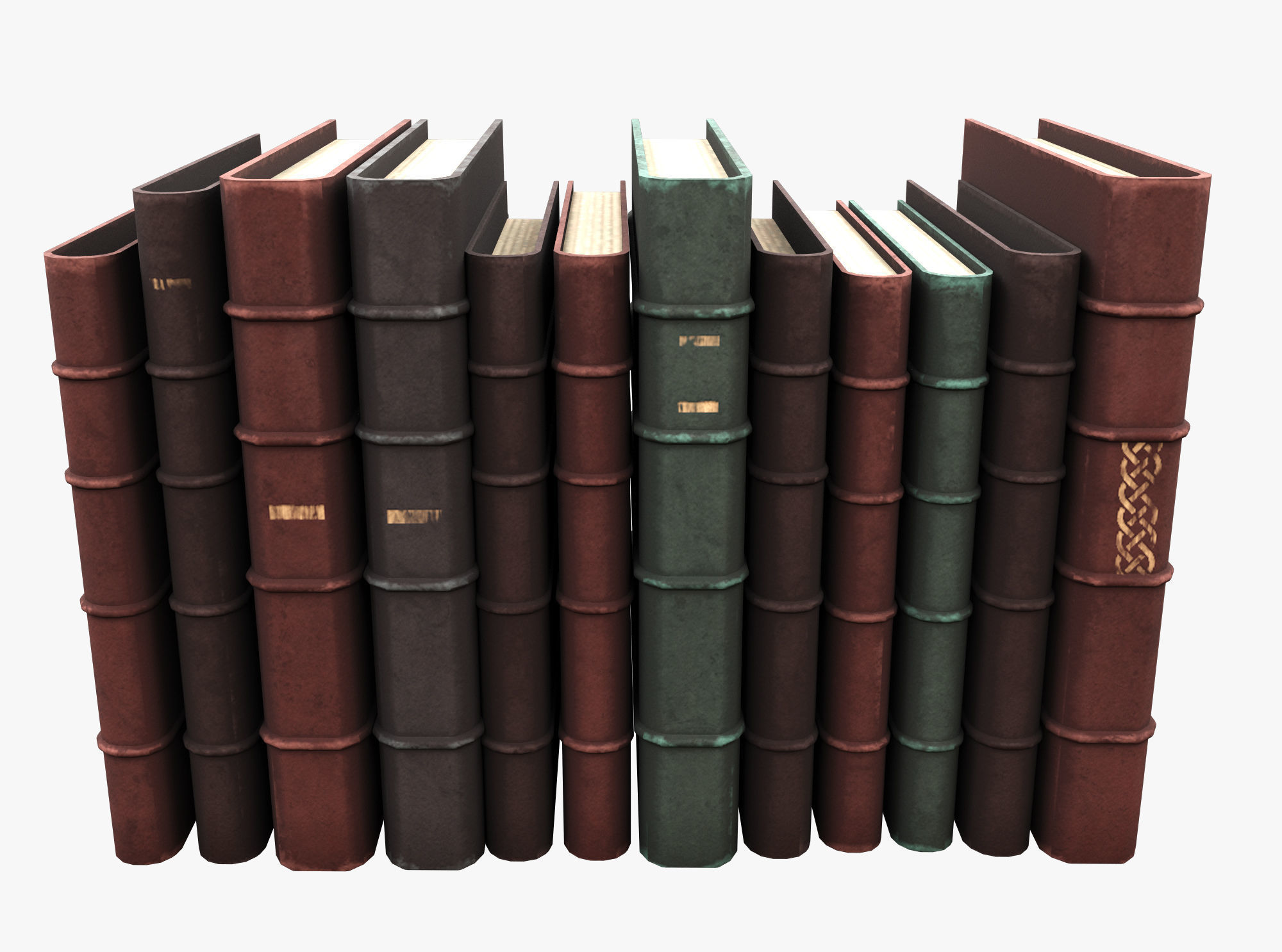 Medieval Book Low-poly 3D model_1