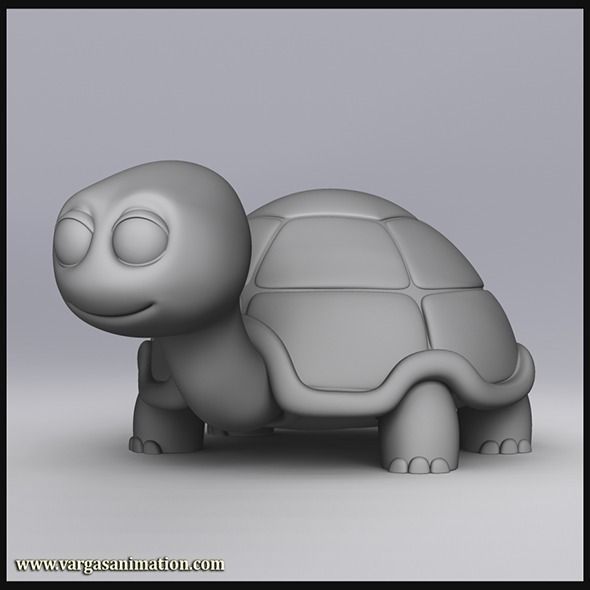 Cartoon Turtle 3D model_1