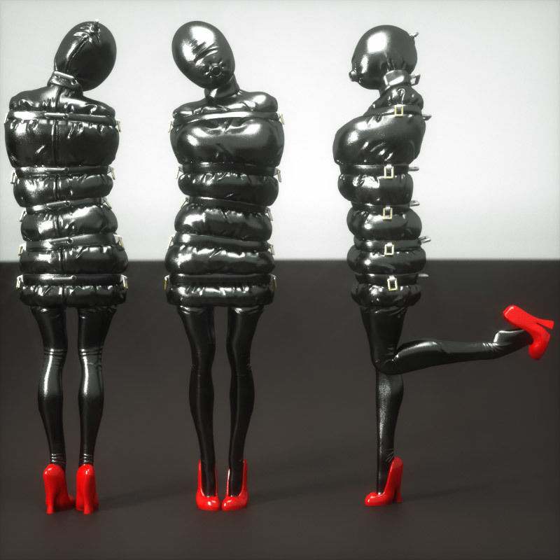 Inflatable Knee Length Dress 3D model_2