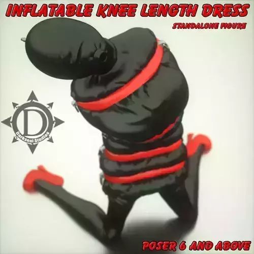 Inflatable Knee Length Dress 3D model Inflatable Knee Length Dress 3D model