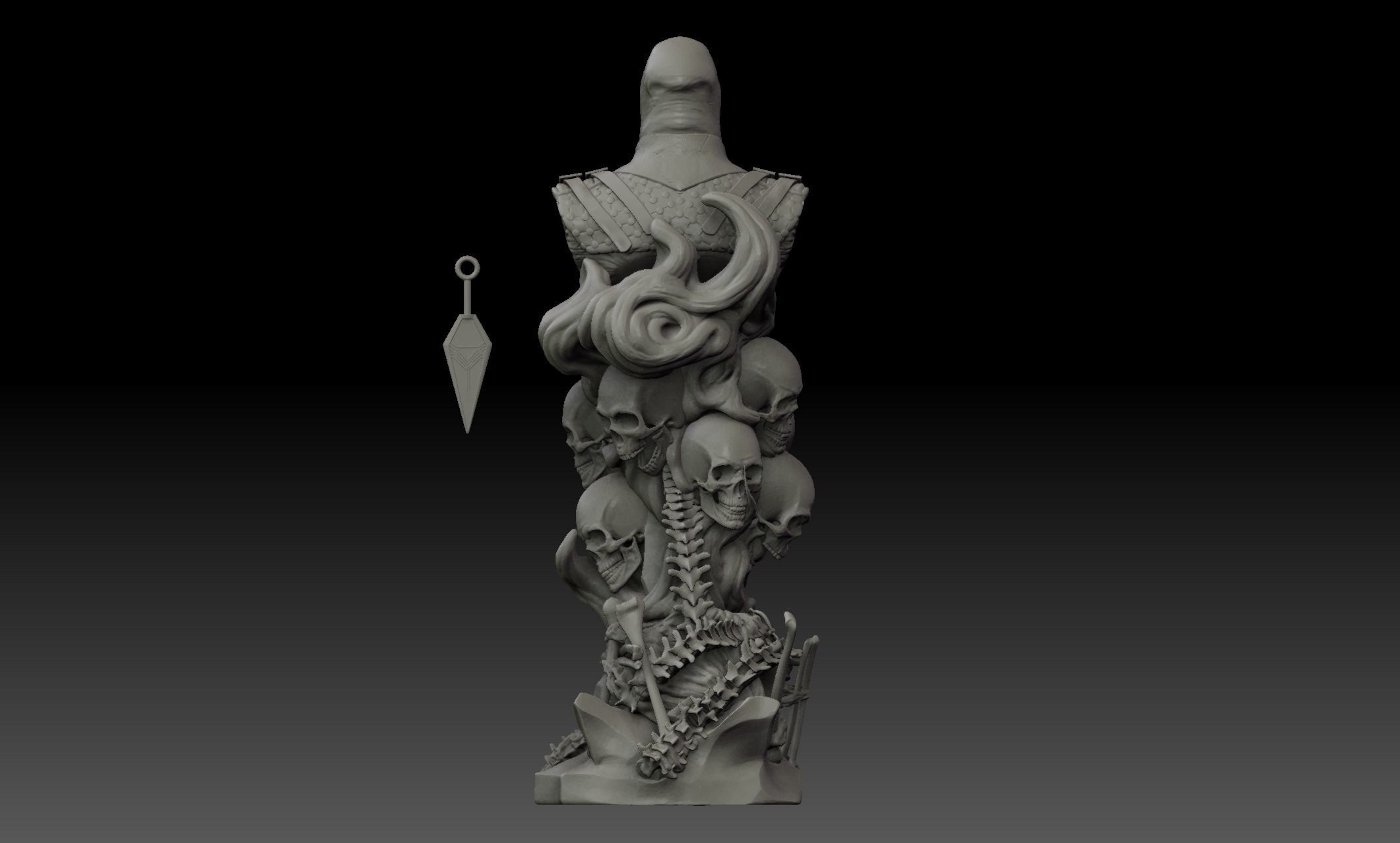 Scorpion Bust - Motal Kombat 3D print model_2