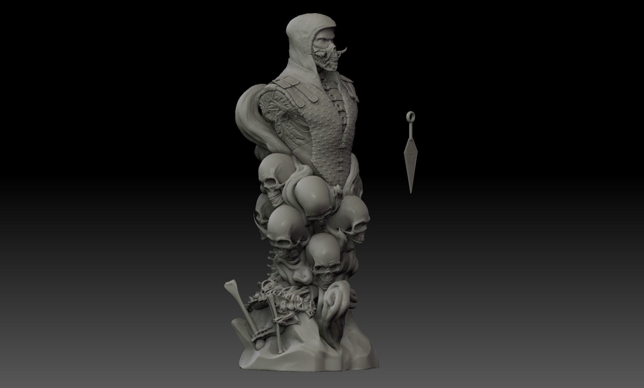 Scorpion Bust - Motal Kombat 3D print model_1