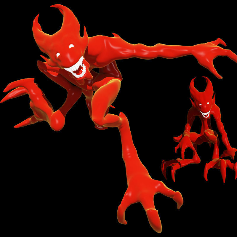 Fire Sprite Demon Fire Rigged for Poser and Daz3d 3D model_8