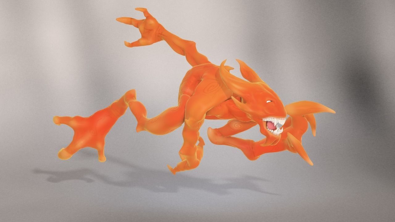 Fire Sprite Demon Fire Rigged for Poser and Daz3d 3D model_11