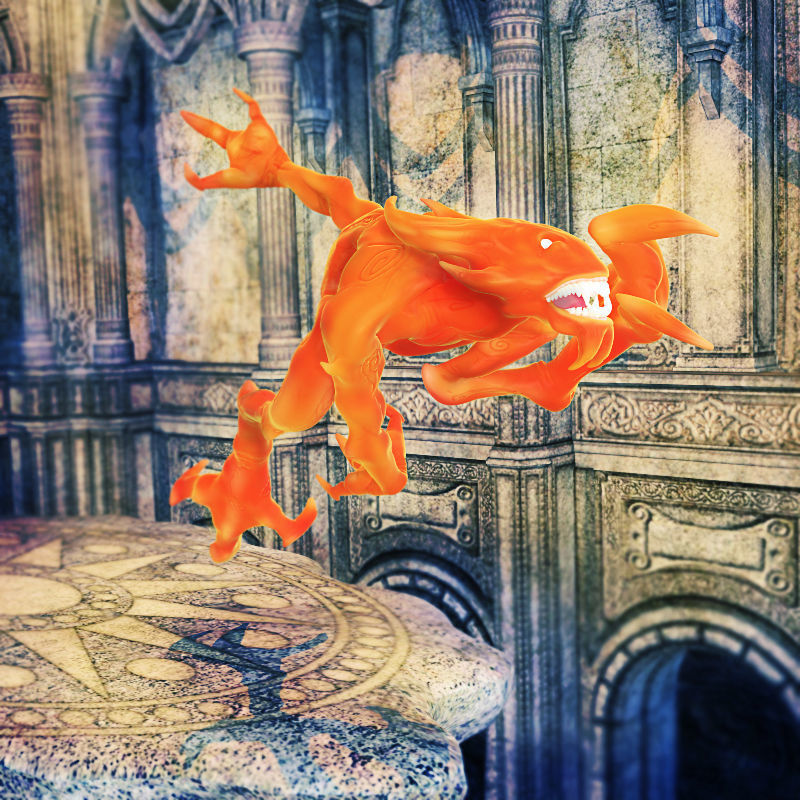 Fire Sprite Demon Fire Rigged for Poser and Daz3d 3D model_7