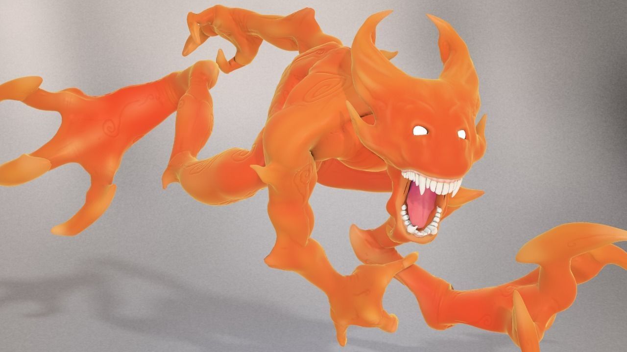 Fire Sprite Demon Fire Rigged for Poser and Daz3d 3D model_10