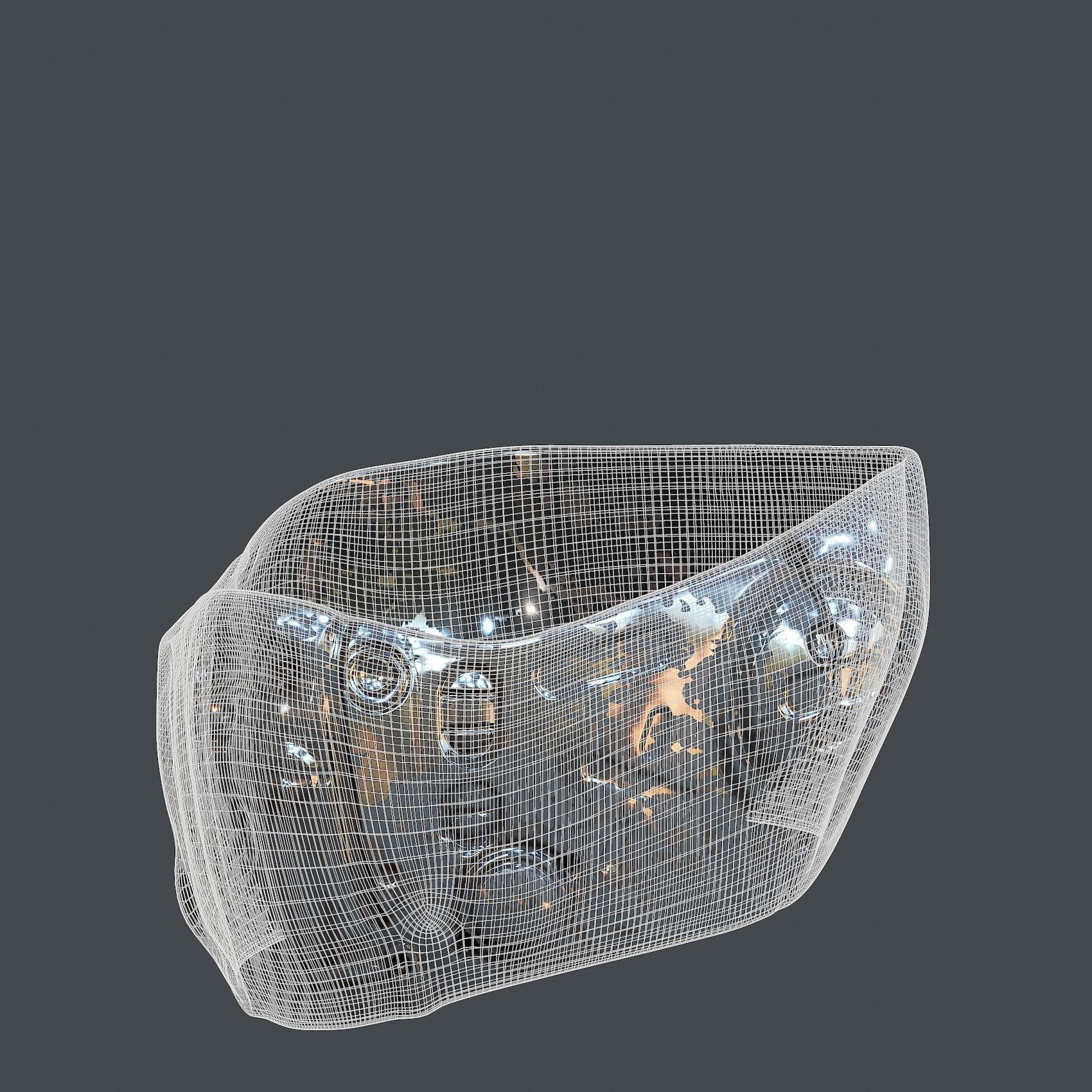 Gas mask helmet 3d model scifi Low-poly Low-poly 3D model_5