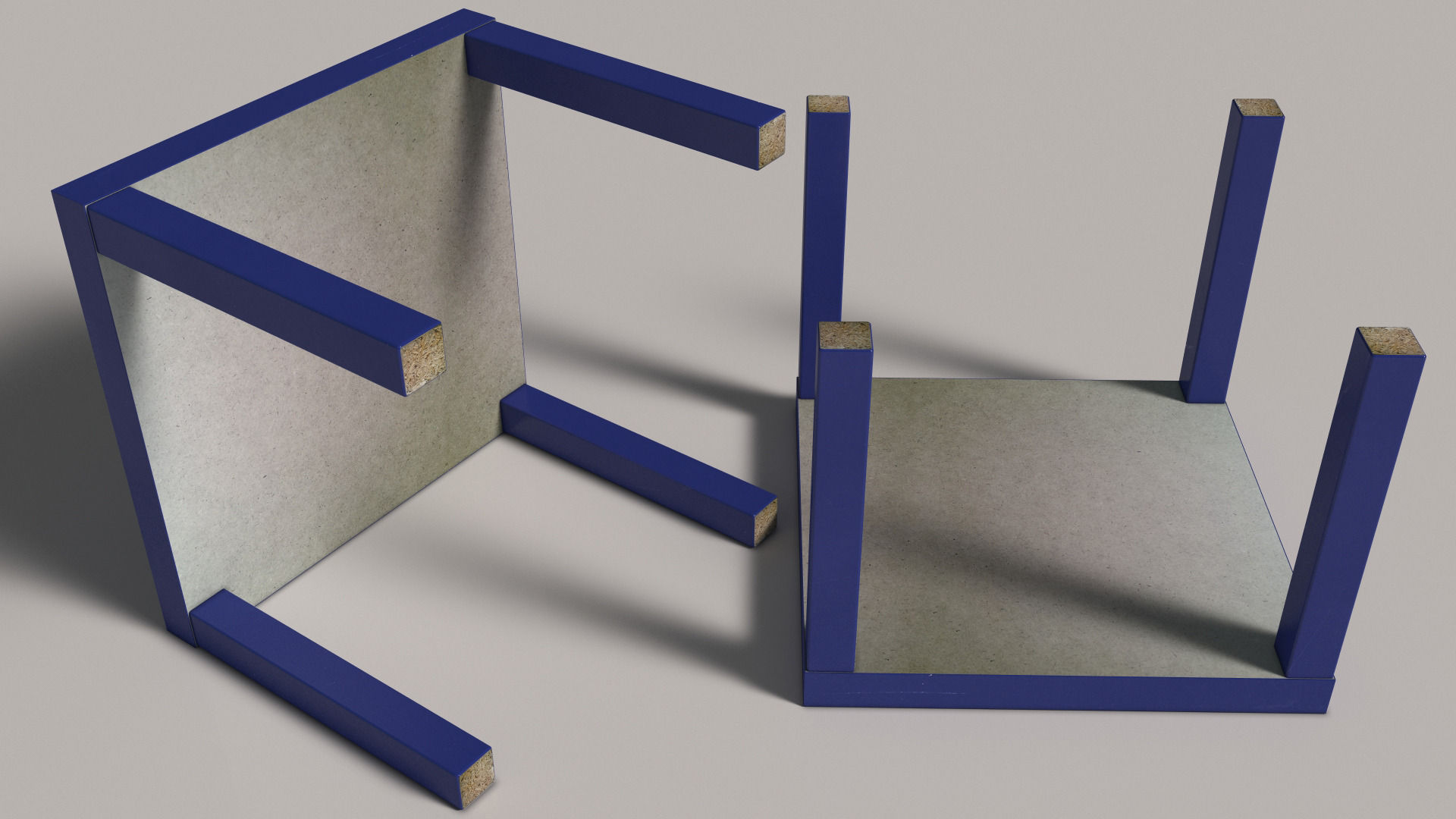 TABLE---Square side table Free low-poly 3D model_5