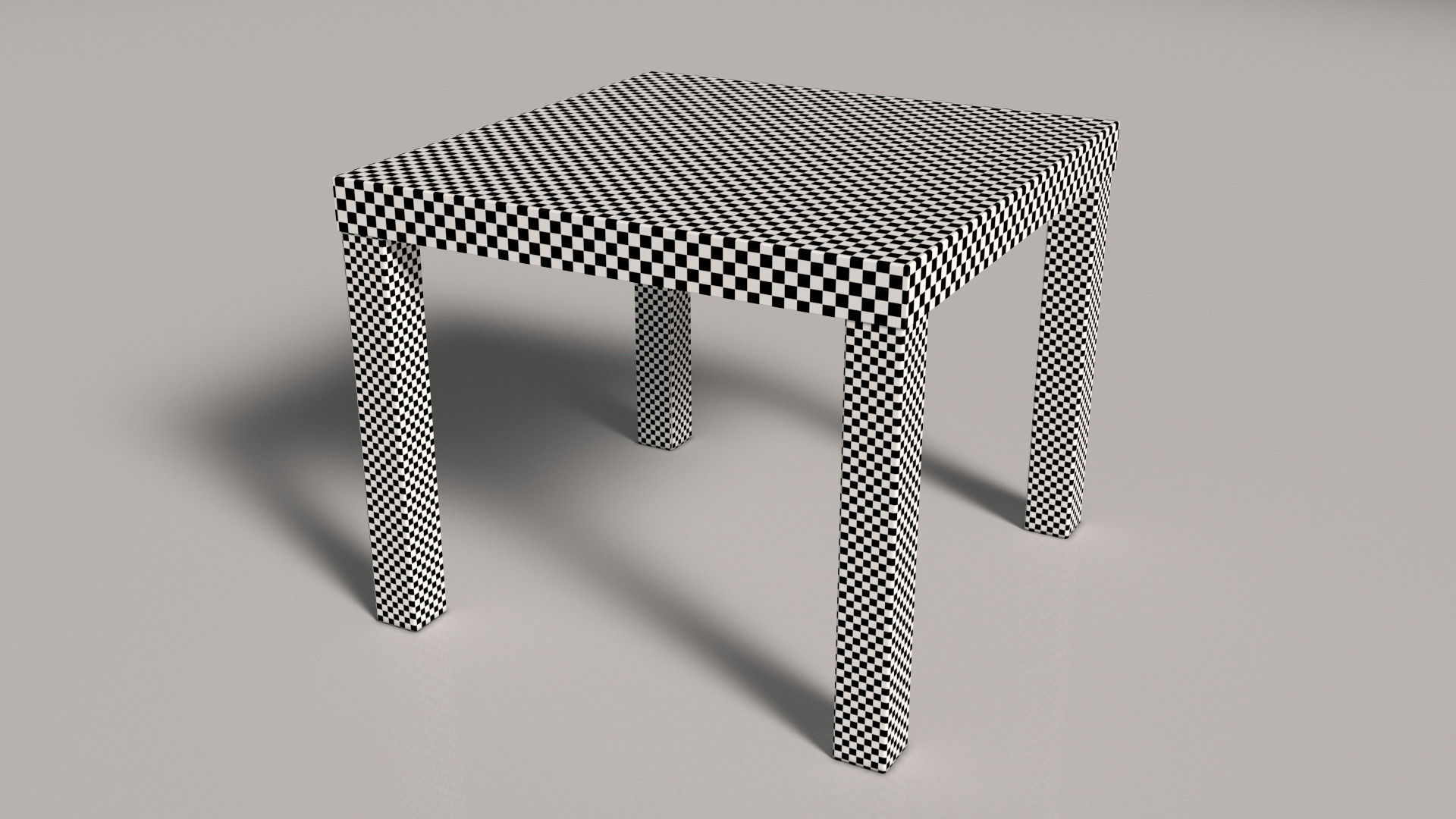 TABLE---Square side table Free low-poly 3D model_1