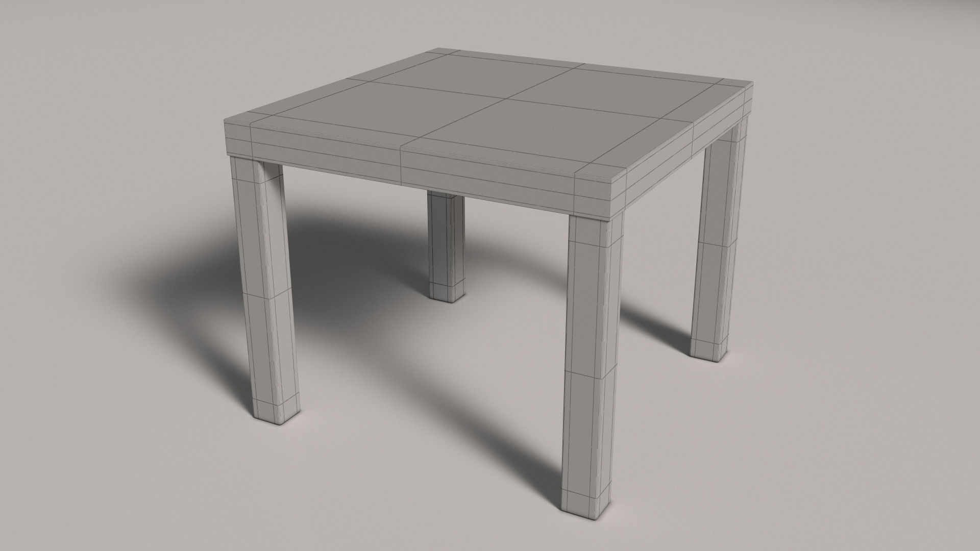 TABLE---Square side table Free low-poly 3D model_2