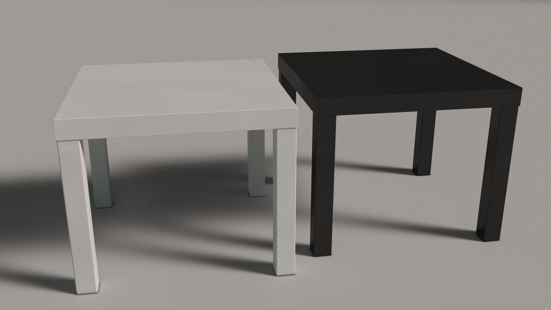 TABLE---Square side table Free low-poly 3D model_7