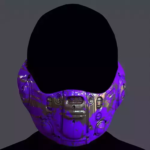 Helmet gas mask scifi military combat Low-poly 3D model