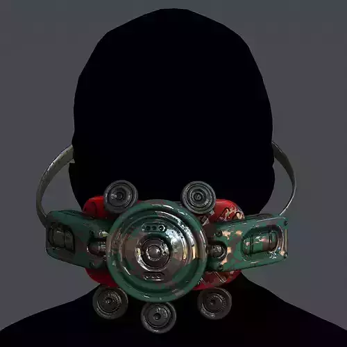 Helmet gas mask scifi military combat Low-poly 3D model