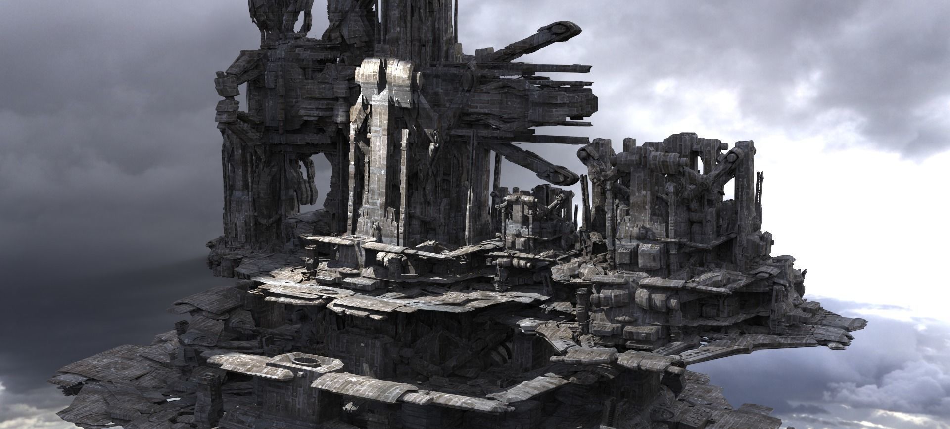 Civilization Ship architecture 5 designs 3D model_1