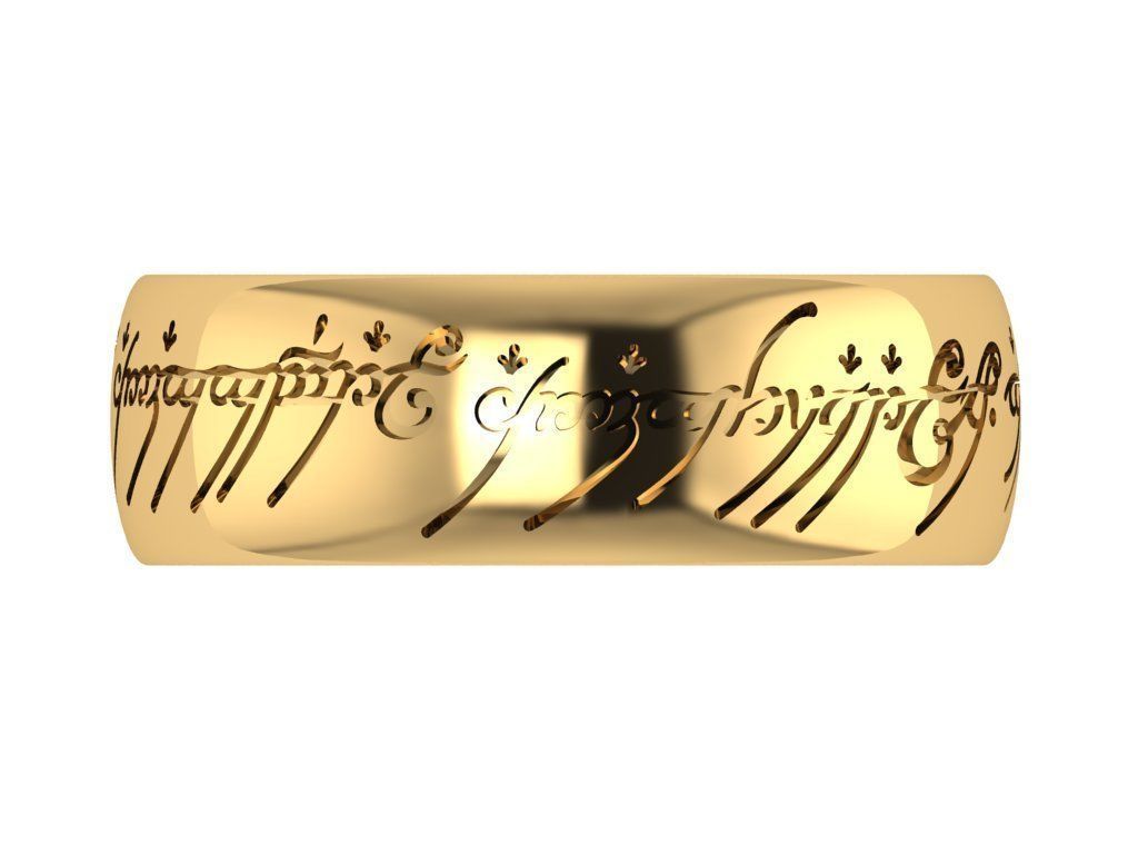 Ring278 oval gold ring 3D print model_1