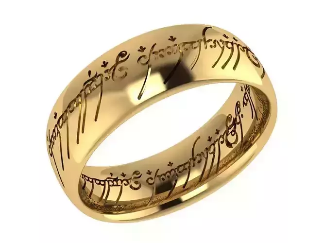 Ring278 oval gold ring 3D print model
