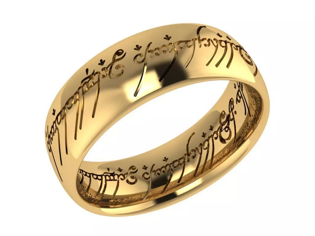 Ring278 oval gold ring 3D print model_0