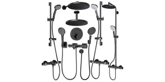 Faucets and shower systems Hansgrohe black set 166