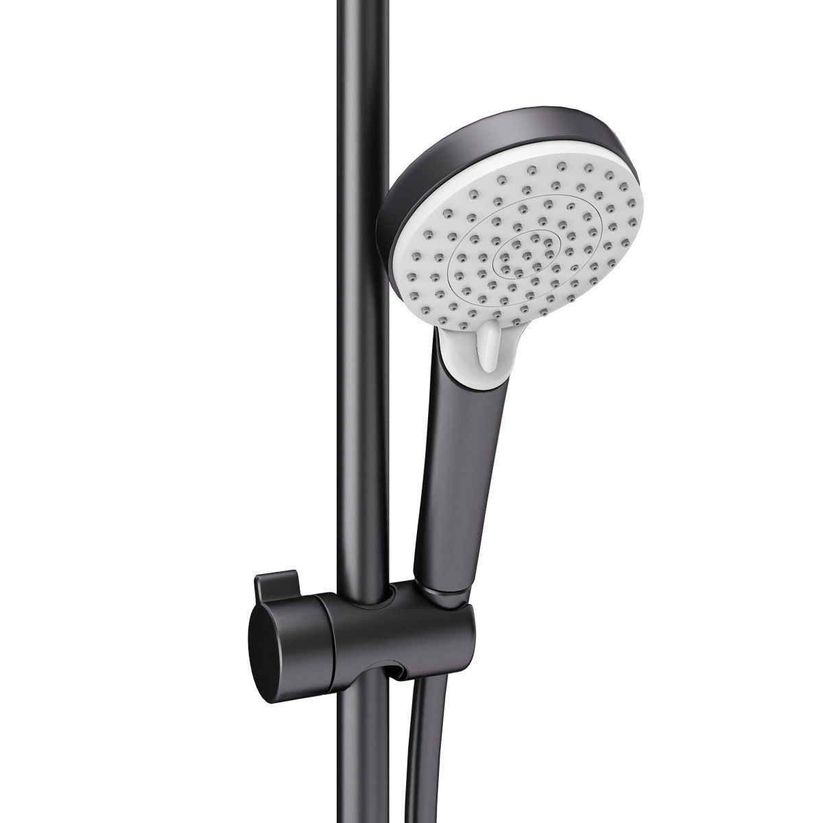 Faucets and shower systems Hansgrohe black set 167 3D model_8