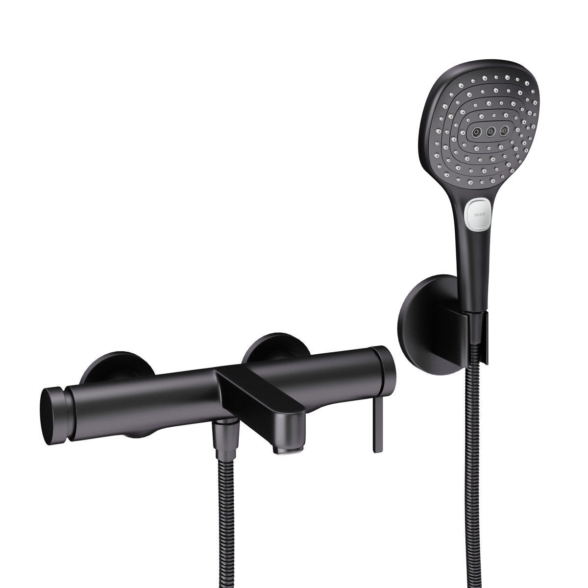 Faucets and shower systems Hansgrohe black set 167 3D model_10