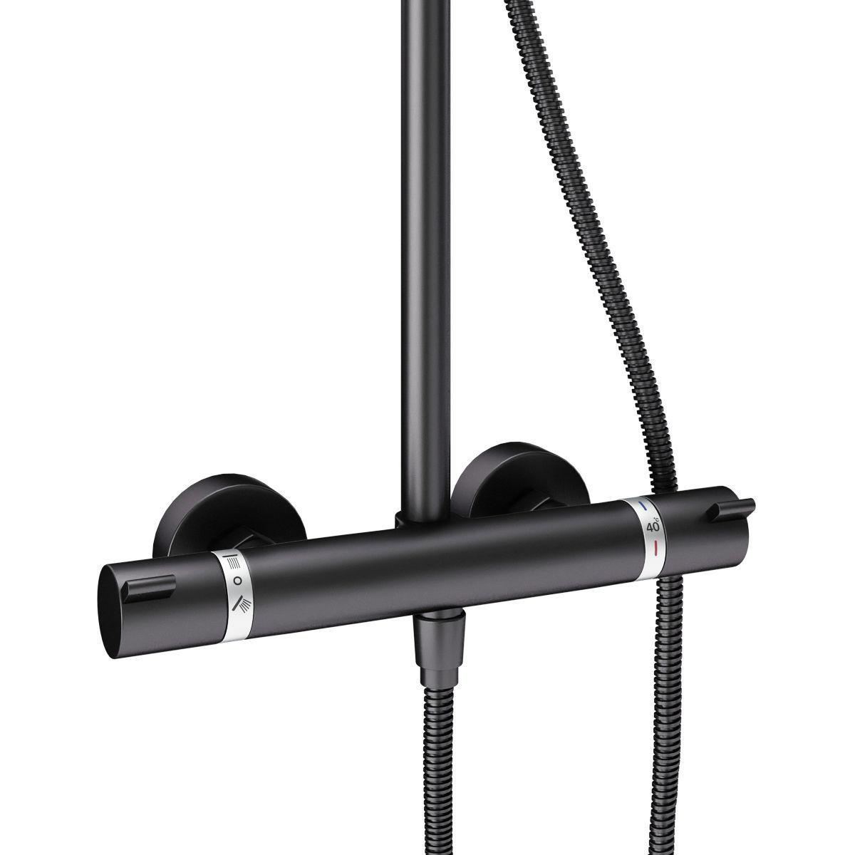 Faucets and shower systems Hansgrohe black set 167 3D model_11