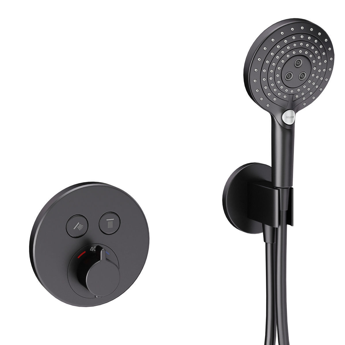 Faucets and shower systems Hansgrohe black set 167 3D model_19