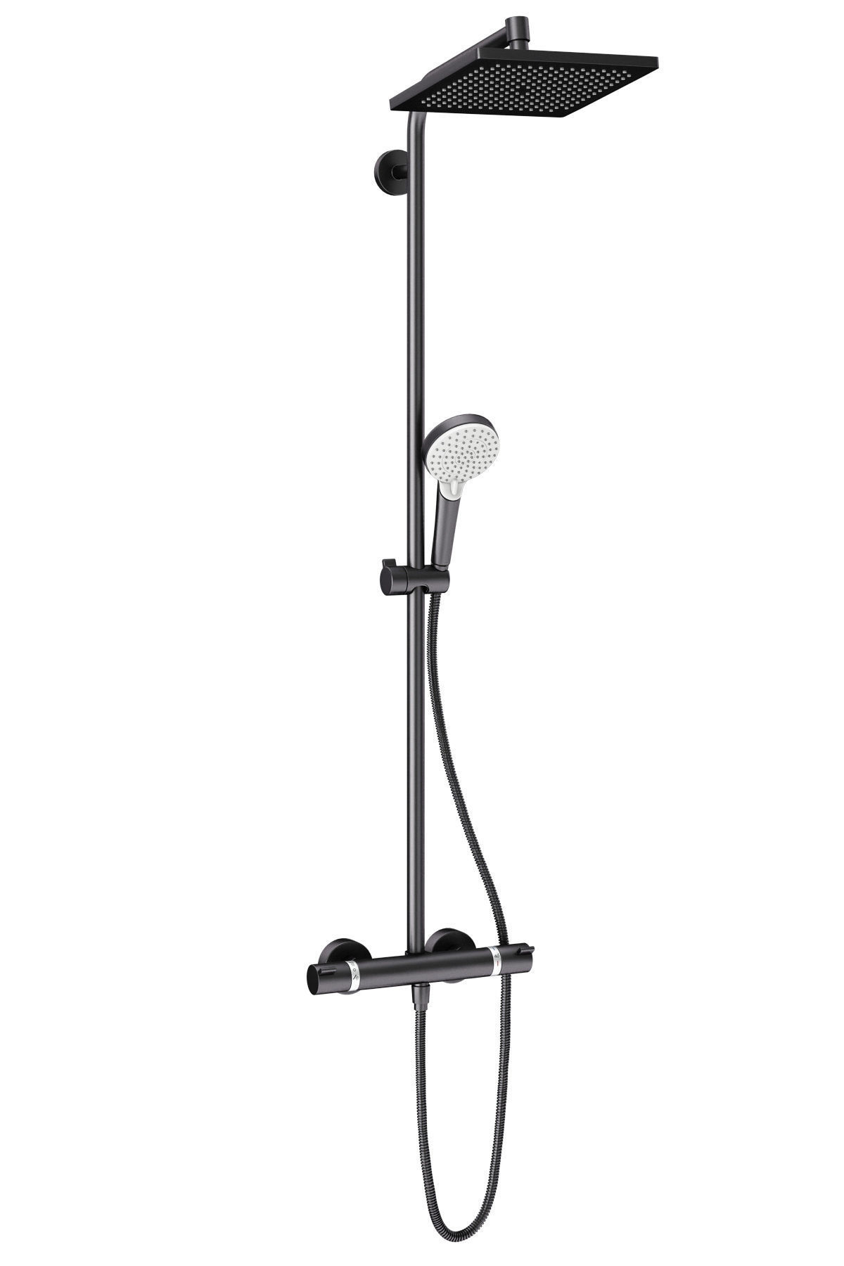 Faucets and shower systems Hansgrohe black set 167 3D model_15