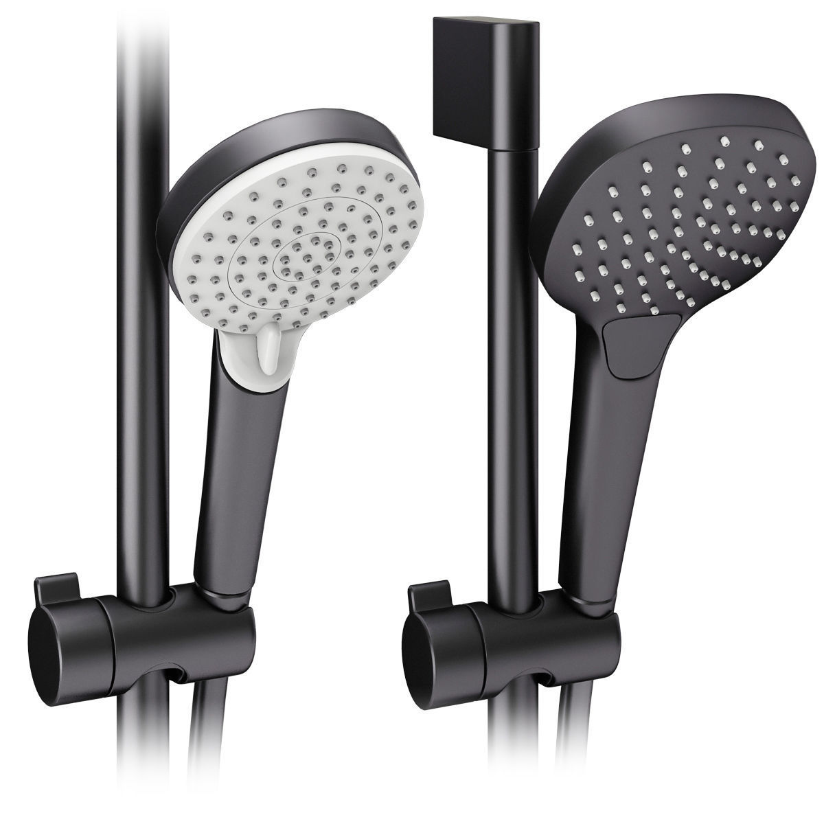 Faucets and shower systems Hansgrohe black set 167 3D model_3