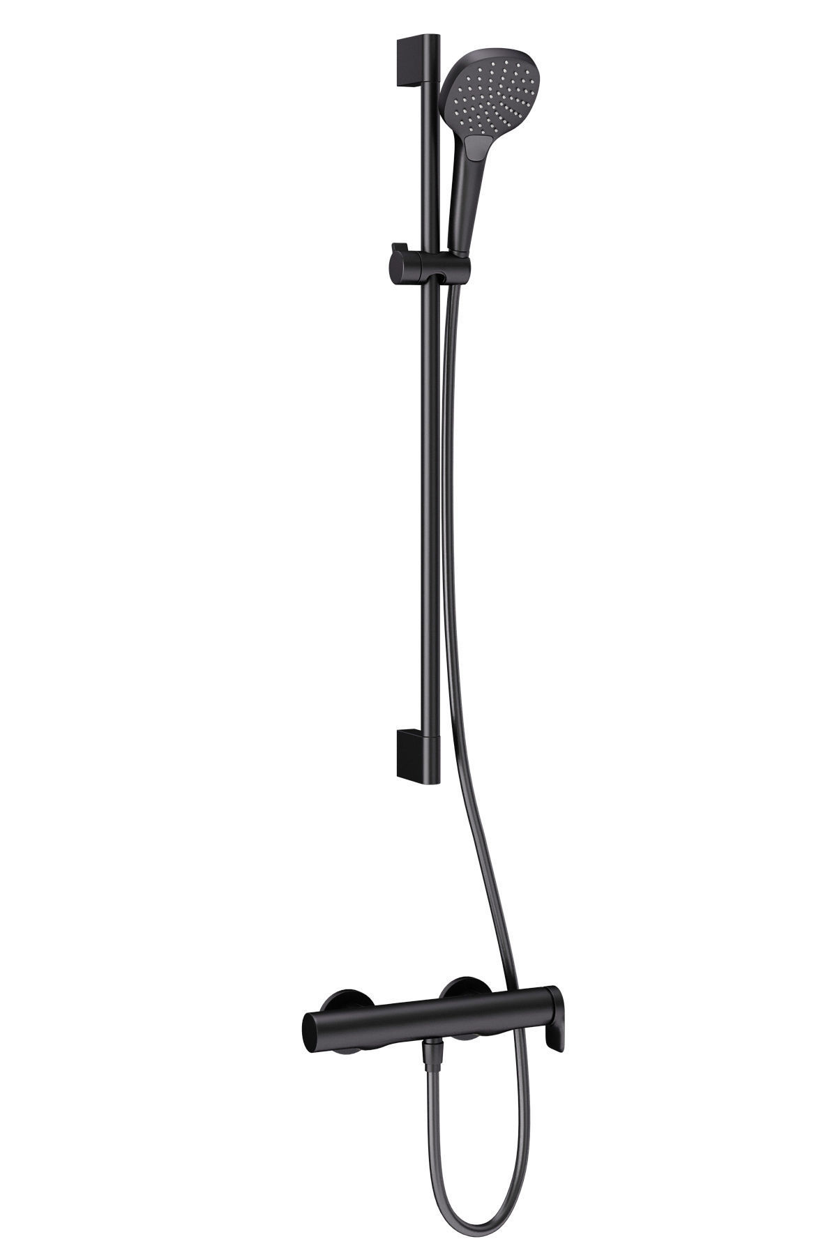 Faucets and shower systems Hansgrohe black set 167 3D model_14