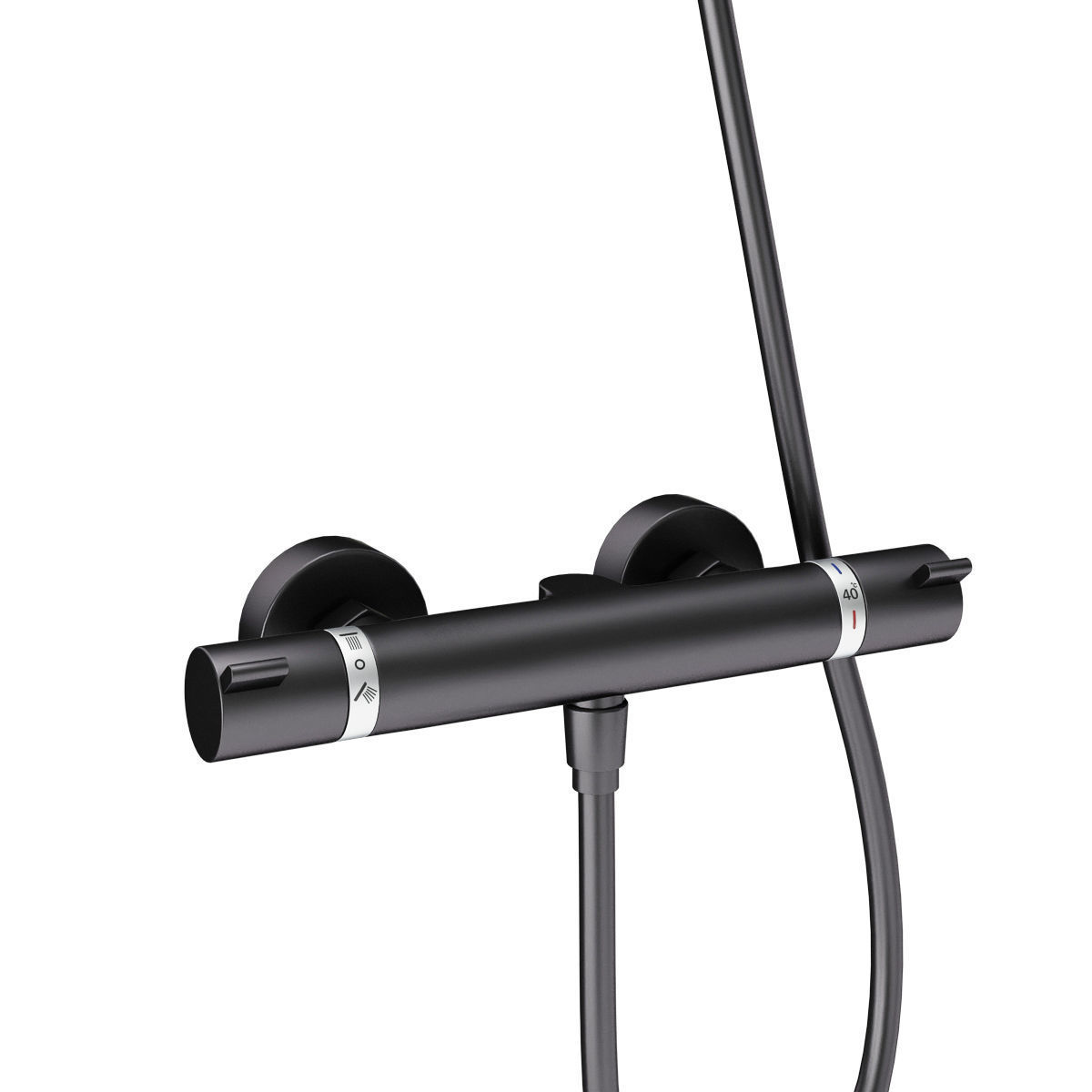 Faucets and shower systems Hansgrohe black set 169 3D model_11