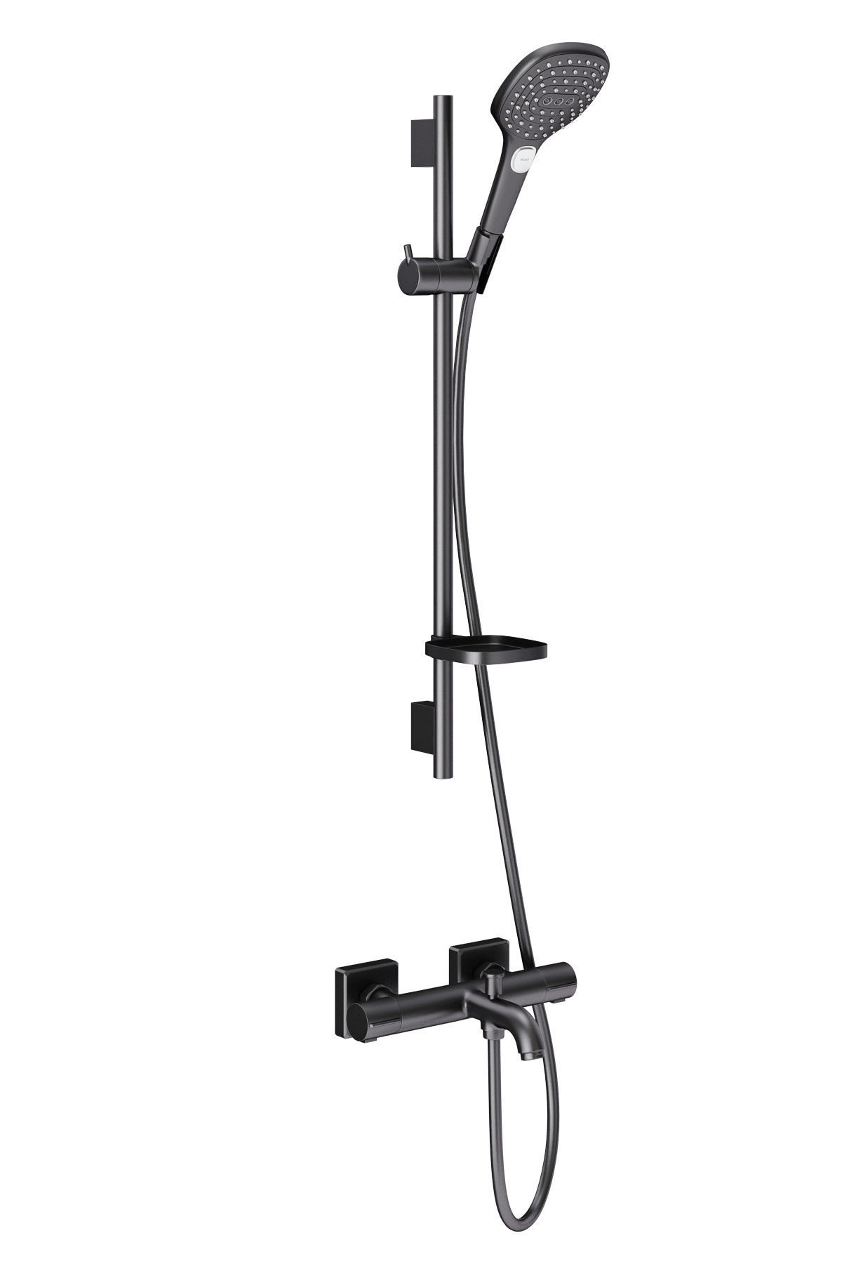 Faucets and shower systems Hansgrohe black set 169 3D model_16