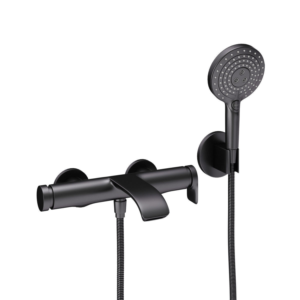 Faucets and shower systems Hansgrohe black set 169 3D model_15