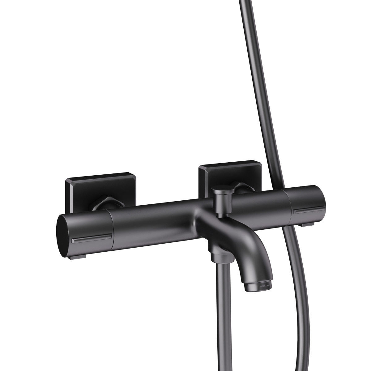 Faucets and shower systems Hansgrohe black set 169 3D model_23