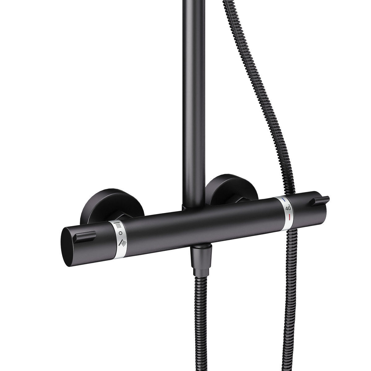 Faucets and shower systems Hansgrohe black set 169 3D model_12