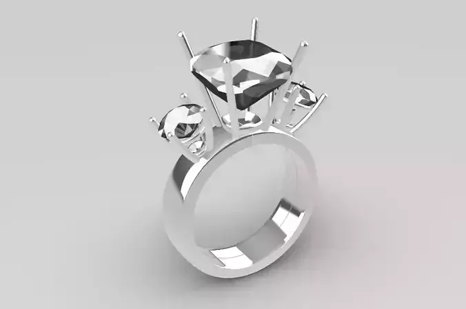 Engagement Ring 10 carats  3D print model