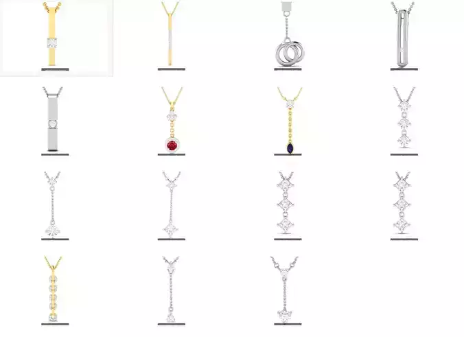 15 Hanging pendant charms necklace pack