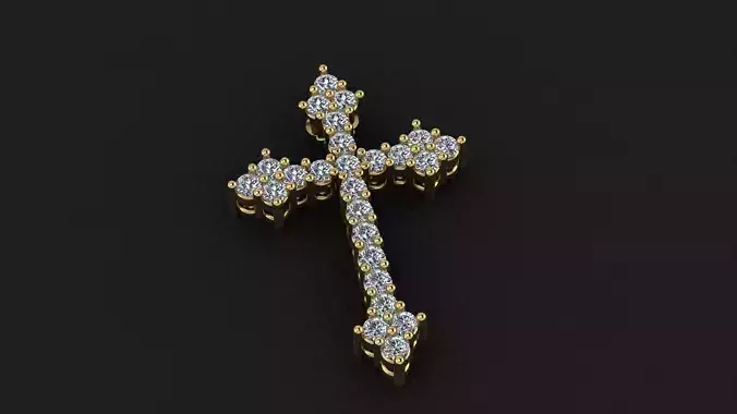 small diamond cross pendant